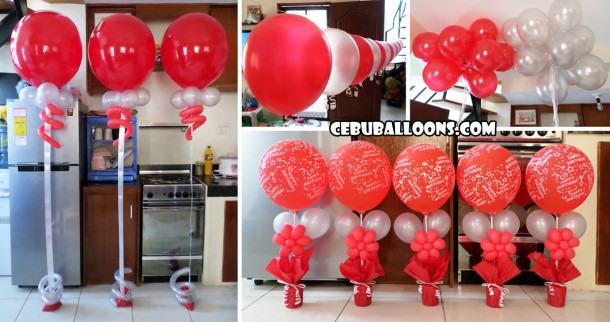 Red & Silver Balloon Decoration Package for Pusok, Lapulapu