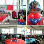 Superheroes Theme Balloon Decoration at Well Hotel