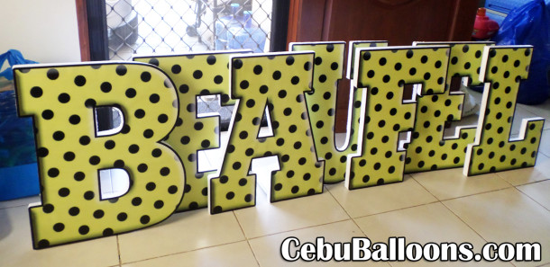 2-feet 3D Letter Standees (BEAUFEL) for Dalaguete