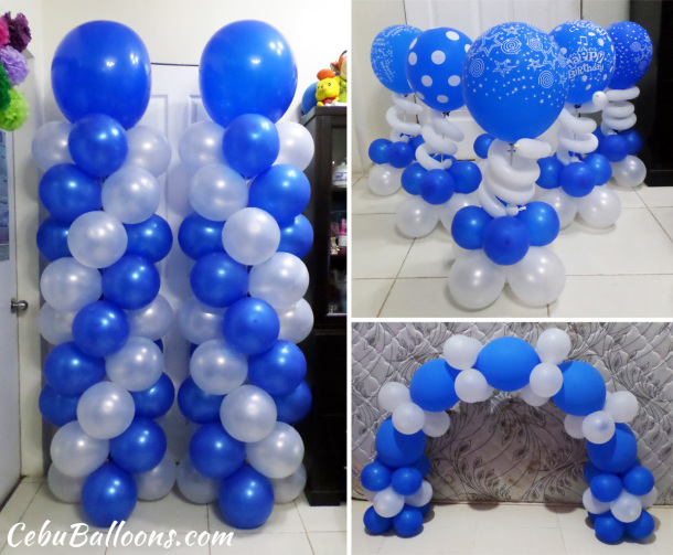 Blue & White Balloon Decoration Set