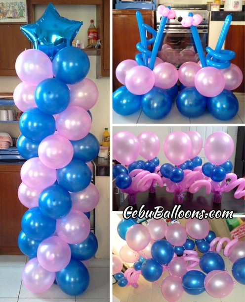 Pink & Blue Balloon Decors (Budget D)