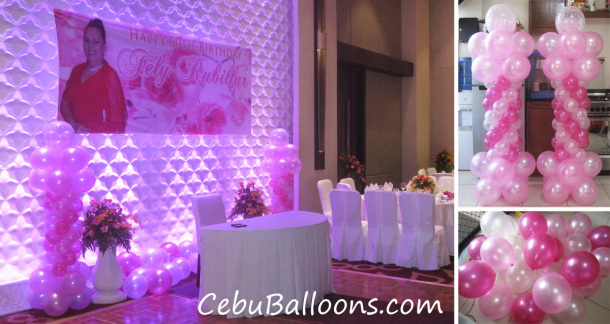 Simple Balloon Decors for 60th Birthday at Cebu Grand Convention