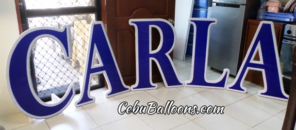 Styro Letters (CARLA, 3ft, Blue)