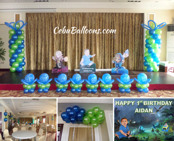 Dota 2 Balloon Decoration with Standees at Sarrosa Hotel