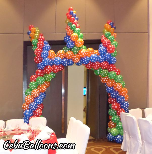 Colorful Dotted Balloons Entrance Arch at Cebu Grand Convention