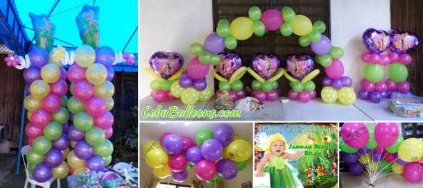 Tinkerbell-theme Balloon Setup with Party Needs at Mactan Airbase