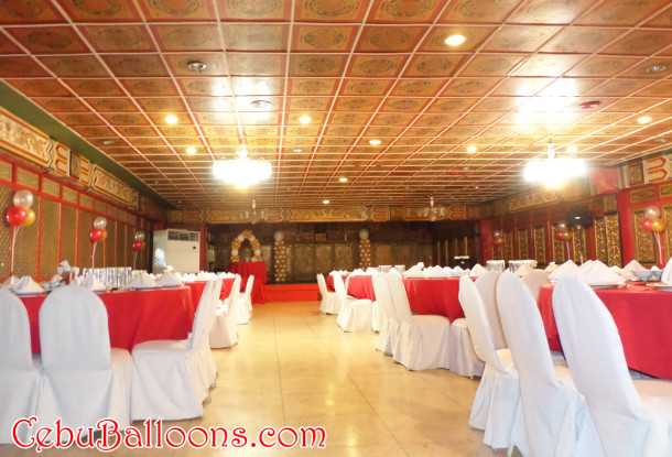 Balloon Pillars, Cake Arch & Stick Balloons at White Gold House