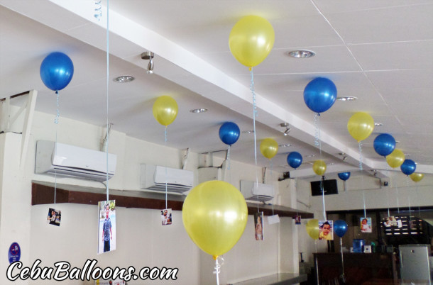 Ceiling Balloons with Celebrant's Pictures