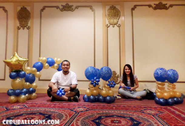 Mark & Lyxa working on the Balloon Decors at Waterfront