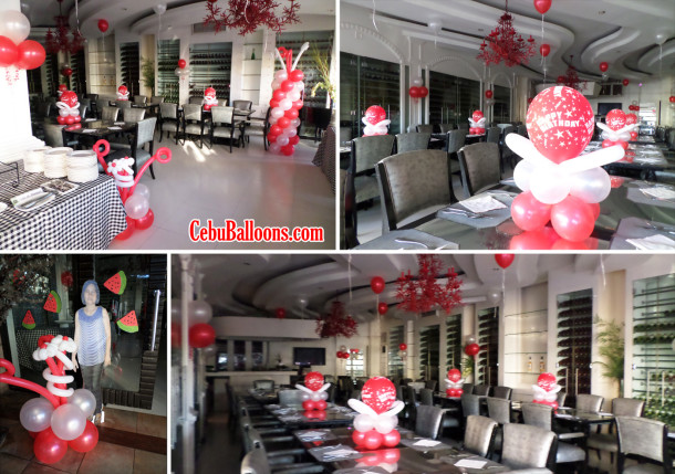 Balloon Decoration for a 60th Birthday Celebration at Pino Restaurant Ground Floor