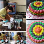 Lai-lai making a Cake