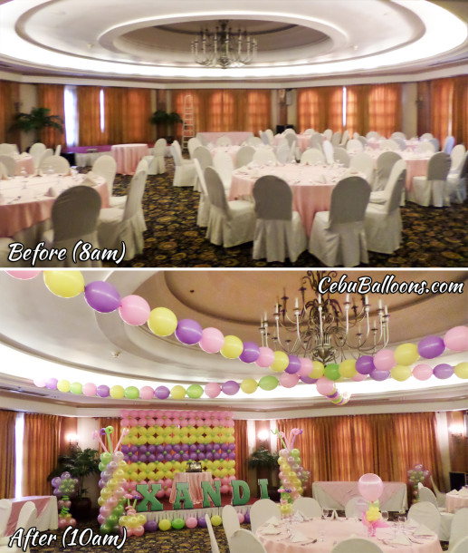 Before & After - Venue Transformation using Balloons