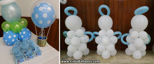 Hot-air Balloon, Angel Ground Decors and Crib Giveaways for a Christening