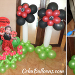 Lady Bug Balloon Decors with Standee and Clown at Sugbahan