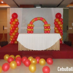 Red & Gold Balloons for a 60th Birthday at Allure Hotel