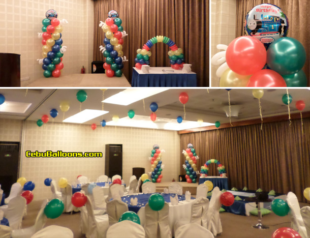 Thomas Train and Friends Balloon Decorations at Diamond Hotel