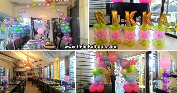 Balloon Decoration for a Sweet 16 Birthday at Pino (White Room)