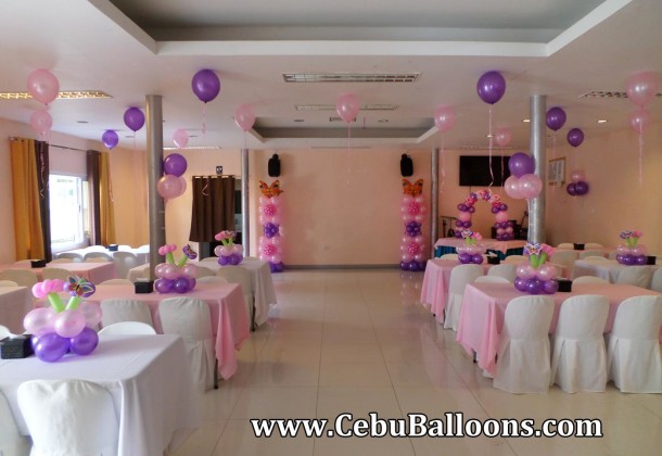 Butterfly and Flowers Balloon Decors at AA's AS Fortuna