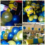 Composite Image of Minions Balloon Setup