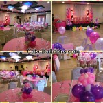 Flower theme Balloon Decors using Pink and Purple