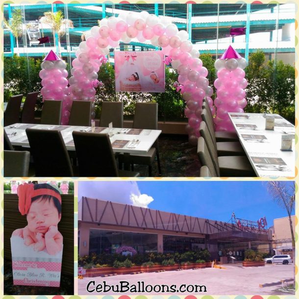 Christening Balloon Setup at Buffet 101 International Cuisine