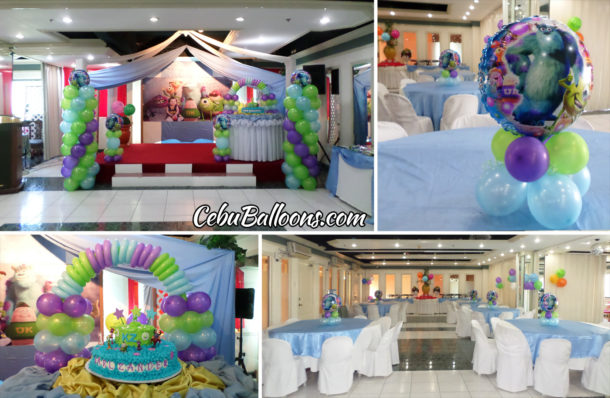 Monsters University Balloon Decorations at Metro Park Hotel Restaurant