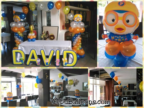 Pororo-theme Balloons and Styrocrafts at Cafe Cappricio