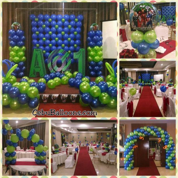 Blue and Light Green Balloons at Mandarin Hotel