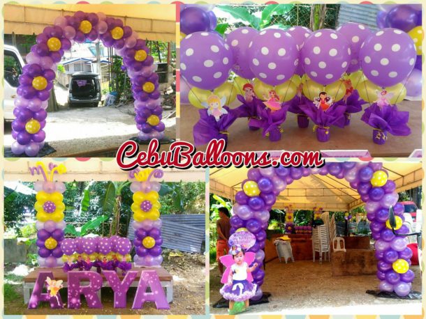 Fairy-themed decorations (Balloons and Styrocrafts)