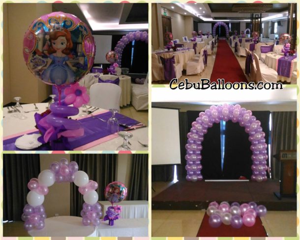 Sofia the First Balloon Setup at Mandarin Plaza Hotel