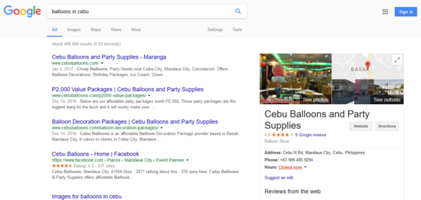 Search Results for Balloons in Cebu