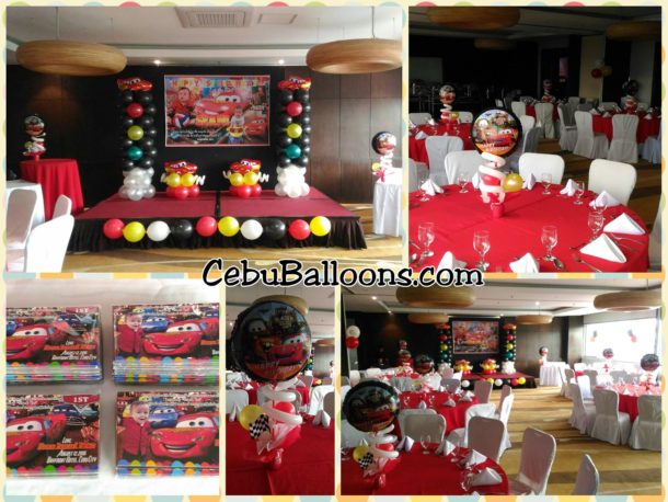 Disney Cars theme Balloon Setup at Badian Function Room