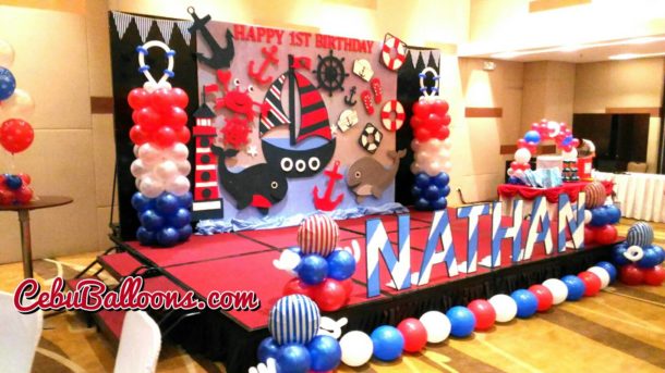 Nathan's Nautical Styro Backdrop at Bantayan Function Room