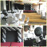 Silver and Black Balloons for a Debut at Bayfront Bogo