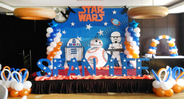 Star Wars BB8 R2D2 Storm Trooper Full Styro Backdrop