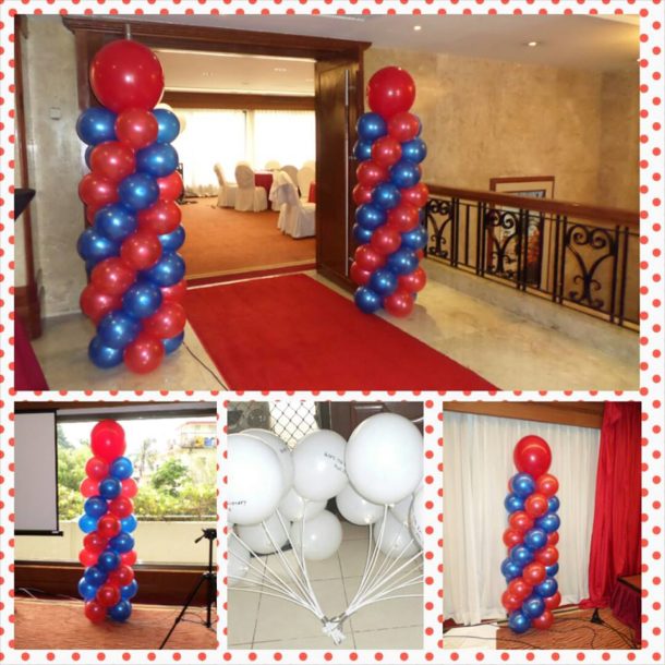 Red and Blue Balloons for KEPCO Thanksgiving Party at Marco Polo Hotel