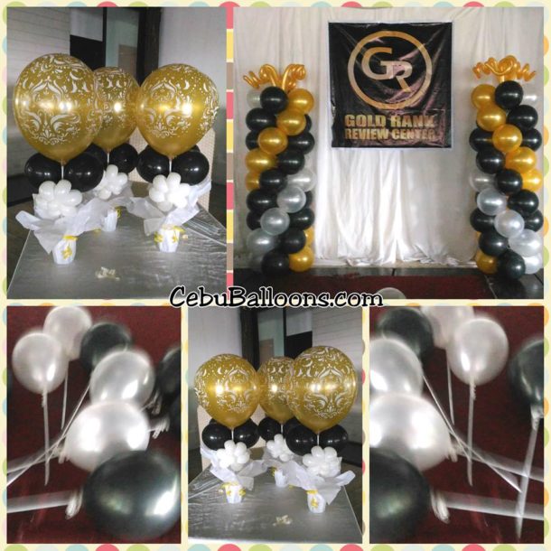 Balloons for Gold Rank Review Center at Beverly Garden Pavilion
