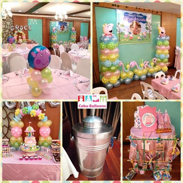 Peppa Pig Party Supplies with Balloon Decors