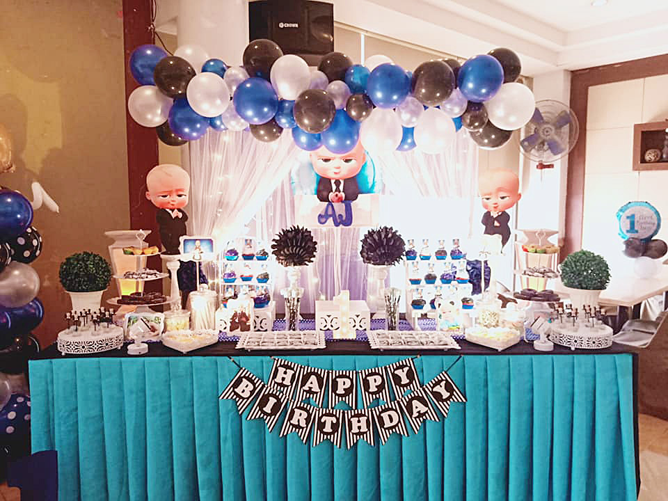 Baby Boss Dessert Buffet with Organic Balloons at Sugbahan