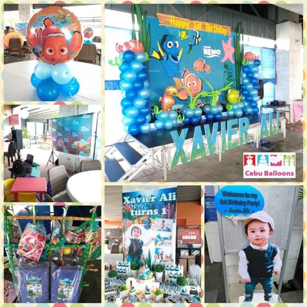 Finding Nemo Backdrop with Balloons at Skywaterpark