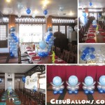 Christening (Blue, Light Blue, White, Silver) Decoration Package at Patio Isabel