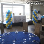 Balloon Pillars (Gold & Light Blue) at Penthouse Robinland