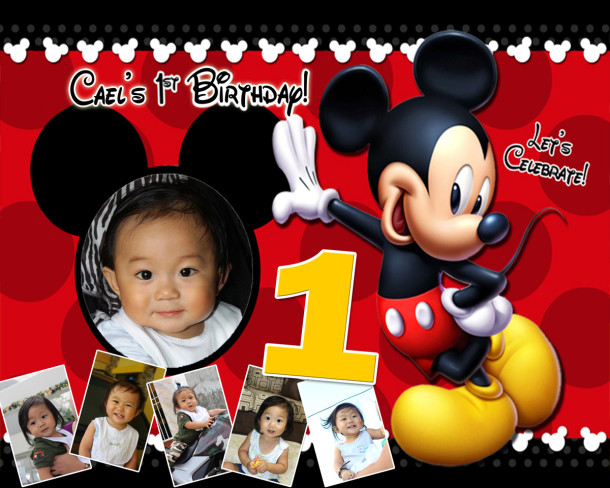 Cael Turns 1 (Mickey Mouse)