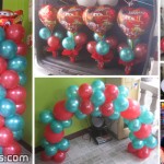 Cars Balloon Decoration (Red & Green) Balloon Decoration & Party Package at Casili