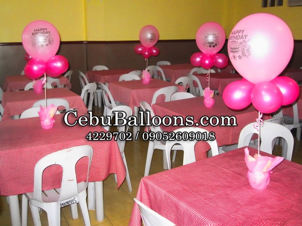 Standard Balloon Centerpiece (Pink)