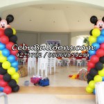 Columns with Mickey Mouse Balloons