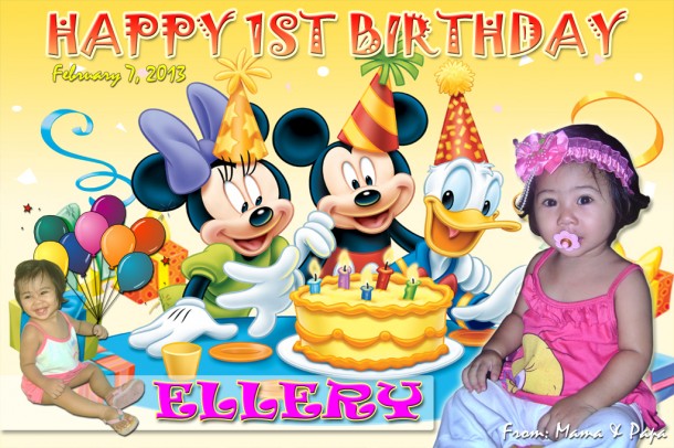 Ellery's 1st Birthday (Mickey and Friends)