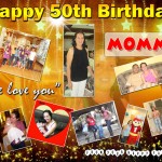 Golden 50th Birthday Celebration Tarp Design