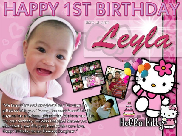 Leyla's 1st Birthday (Hello Kitty Design)
