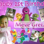 Meve's Barney Theme Tarpaulin